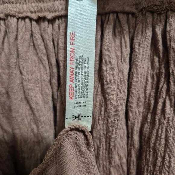 Free People FP Beach Textured Babydoll Mini Dress Pink Mauve OB1199600 M - Picture 5 of 8